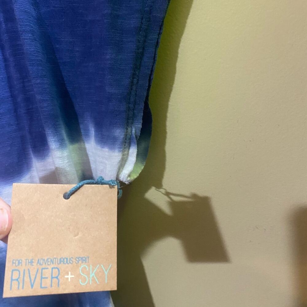 River+Sky Blue Tie-dye Maxi XS Dress Large NWT- see photos for a flaw - Picture 9 of 9